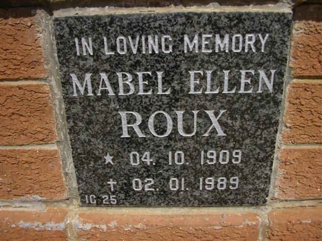 ROUX Mabel Ellen 1909-1989