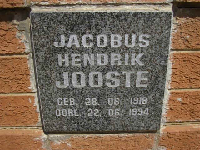 JOOSTE Jacobus Hendrik 1918-1994