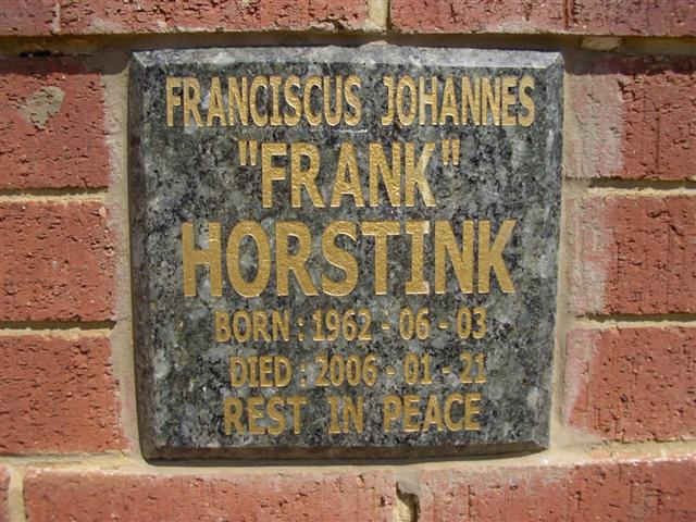 HORSTINK Franciscus Johannes 1962-2006