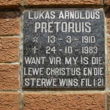 PRETORIUS Lukas Arnoldus 1910-1983