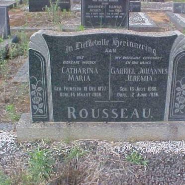 ROUSSEAU Gabriel Johannes Jeremia 1868-1956 &amp; Catharina Maria 1877-1966