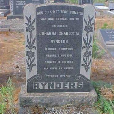 REYNDERS Johanna Charlotta nee LE ROUX 1931-1956