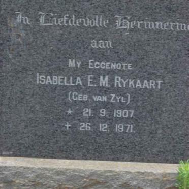 RYKAART Izabella E.M. nee VAN ZYL 1907-1971