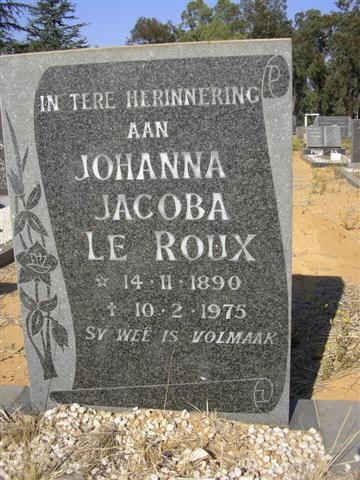 ROUX Johanna Jacoba, le 1890-1975