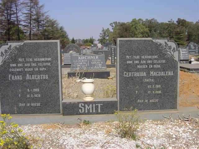 SMIT Frans Albertus 1905-1978 &amp; Gertruida Magdalena SMITH 1915-1998