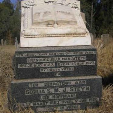 STEYN Francuscus Ulman 1857-1927 &amp;  Cecilia S.M.J. HOFFMAN 1863-1920