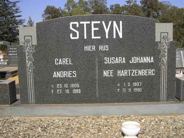 STEYN Carel Andries 1905-1980 &amp; Susara Johanna HARTZENBERG 1907-1990G