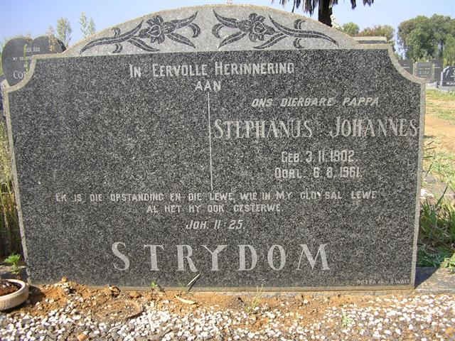 STRYDOM Stephanus Johannes 1902-1961