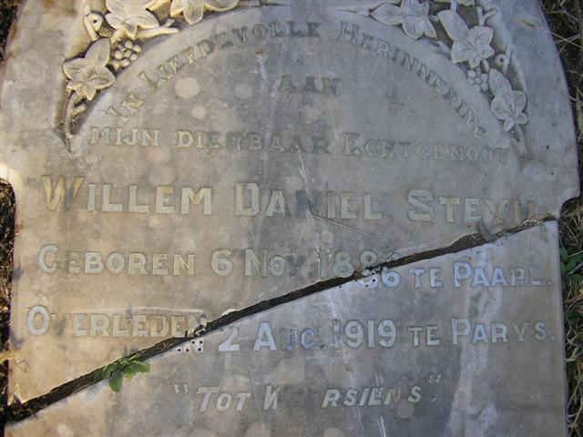 STEYN Willem Daniel 1886-1919