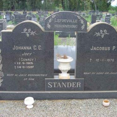 STANDER Jacobus P. -1970 &amp; Johanna C.G. CONROY 1905-1978