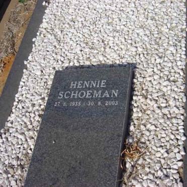 SHOEMAN Hennie 1935-2003