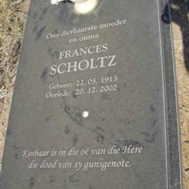 SCHOLTZ Frances 1913-2002