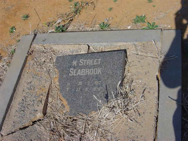 SEABOOK M. Street, 1912-1978