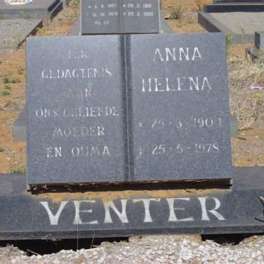 VENTER Anna Helena 1904-1978