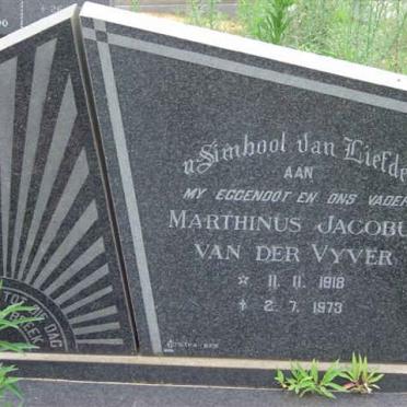 VYVER Marthinus Jacobus, van der 1918-1973