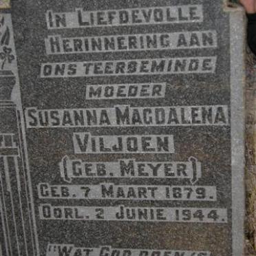 VILJOEN Susanna Magdalena néé MEYER 1879-1944