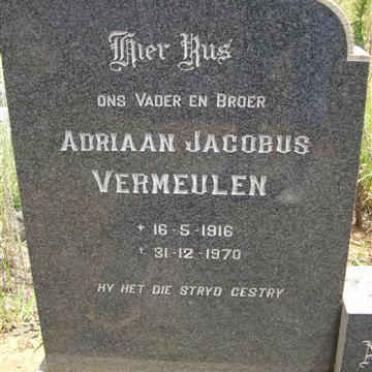 VERMEULEN Adriaan Jacobus 1916-1970