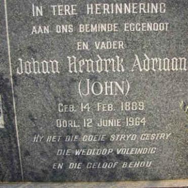 VILJOEN  Johan Hendrik Adriaan 1889-1964
