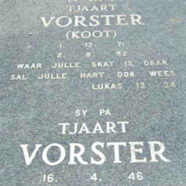 VORSTER Tjaart 1971-1982 :: VORSTER Tjaart 1946-1986 