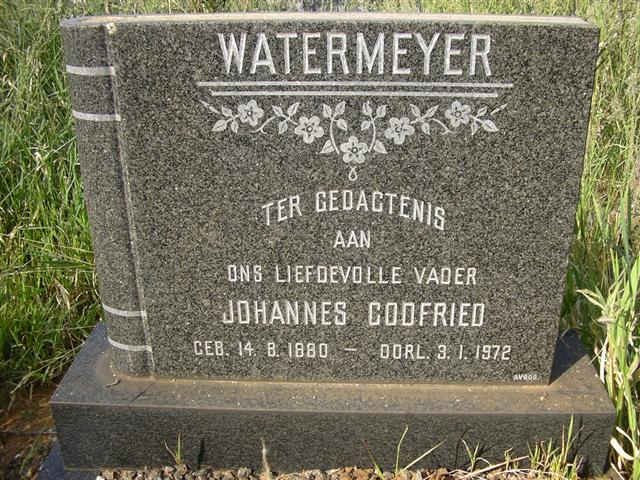 WATERMEYER Johannes Godfried 1880-1972