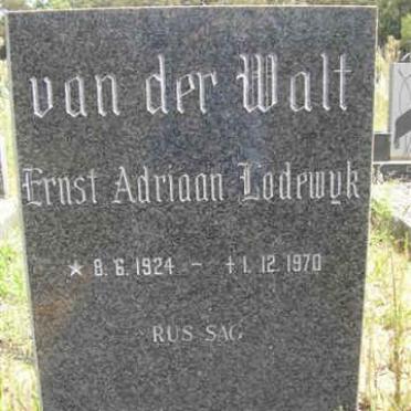 WALT Ernst Adriaan Lodewyk, van der 1924-1970