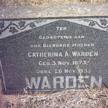WARDEN Catherina A. 1873-1935