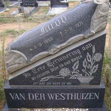 WESTERHUIZEN Jacob, van der 1953-1971
