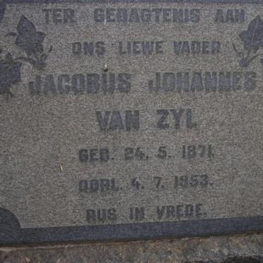 ZYL Jacobus Johannes, van 1871-1953