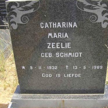 ZEELIE Catharina Maria nee SCHMIDT 1932-1989