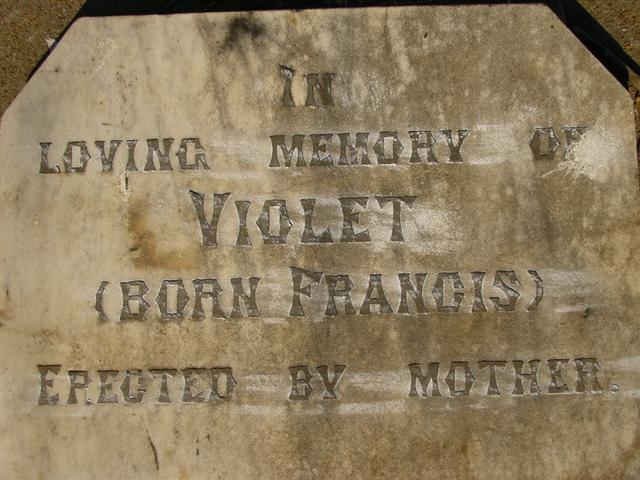 ? Violet nee FRANCIS