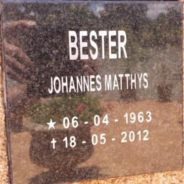 BESTER Johannes Matthys 1963-2012