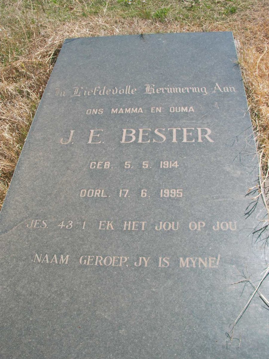 BESTER J.E. 1914-1945