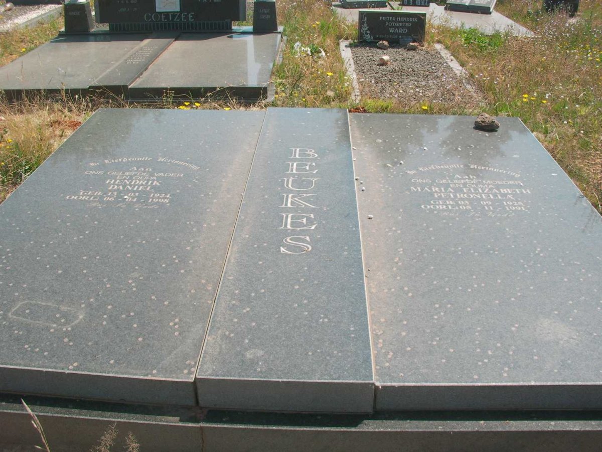 BEUKES Hendrik Daniel 1924-1998 &amp; Maria Elizabeth Petronella 1925-1991