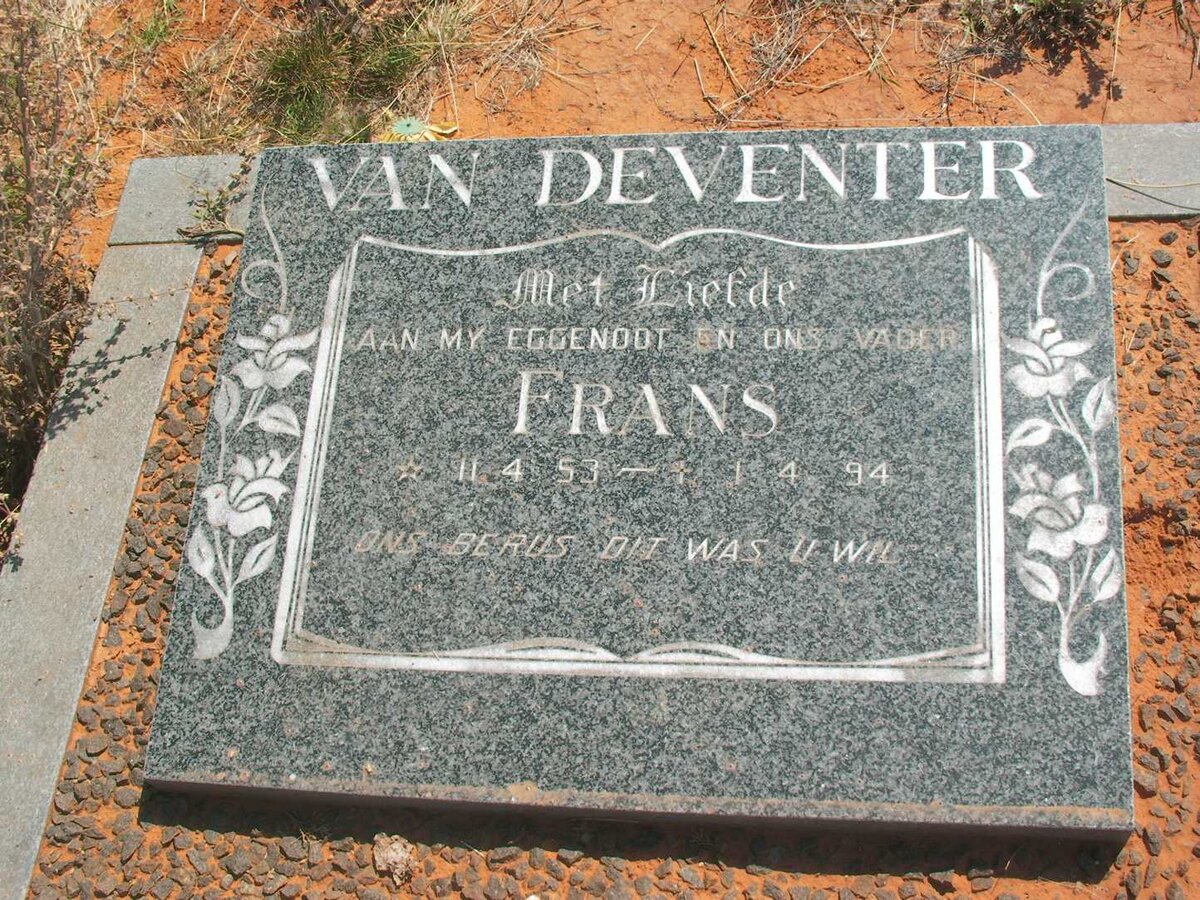 DEVENTER Frans, van 1953-1994