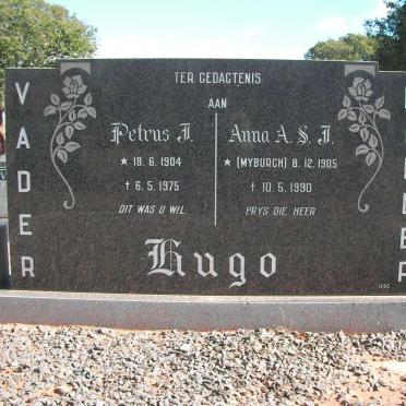 HUGO Petrus J. 1904-1975 &amp; Anna A.S.J. MYBURGH 1905-1990