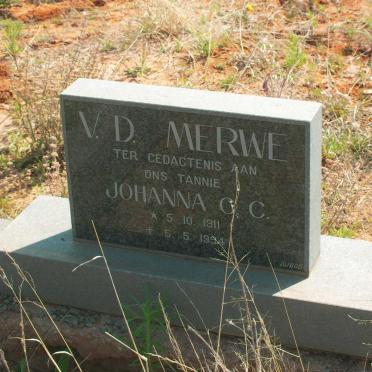 MERWE Johanna C.C., van der 1911-1994