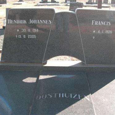 OOSTHUIZEN Hendrik Johannes 1914-2005 &amp; Francis 1926-