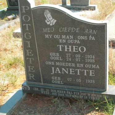 POTGIETER Theo 1934-1998 &amp; Janette 1938-