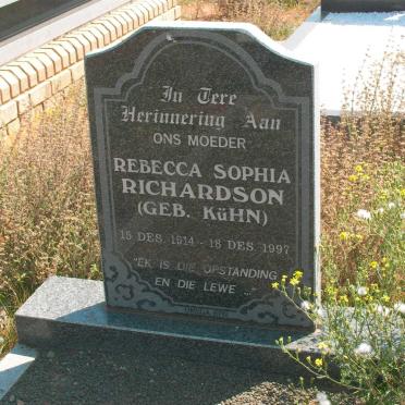 RICHARDSON Rebecca Sophia nee KUHN 1914-1997