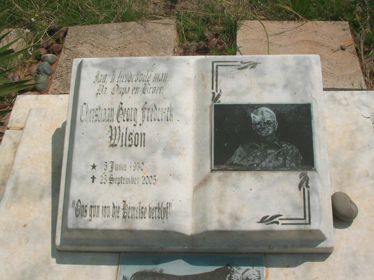 WILSON Christiaan Georg Frederick 1930-2005