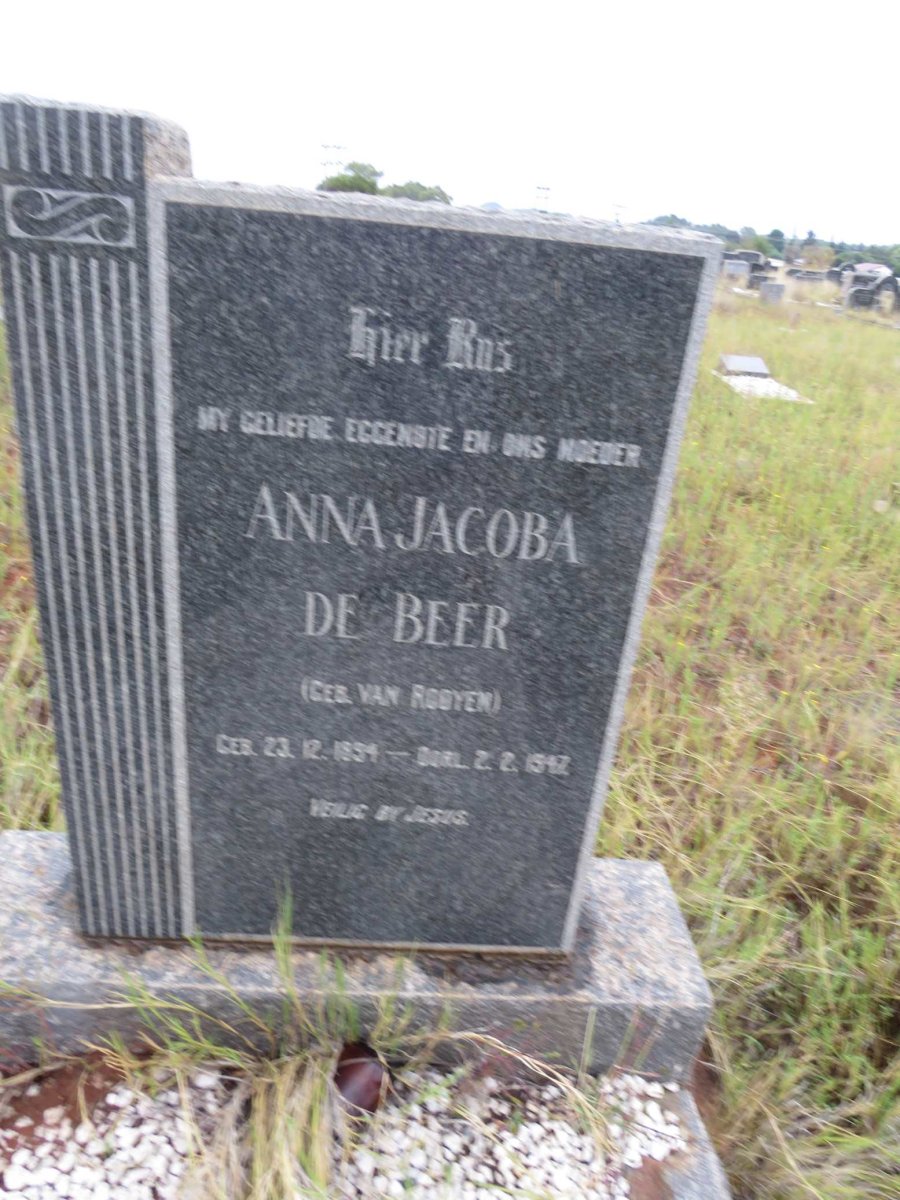 BEER Anna Jacoba, de nee VAN ROOYEN 1894-1947