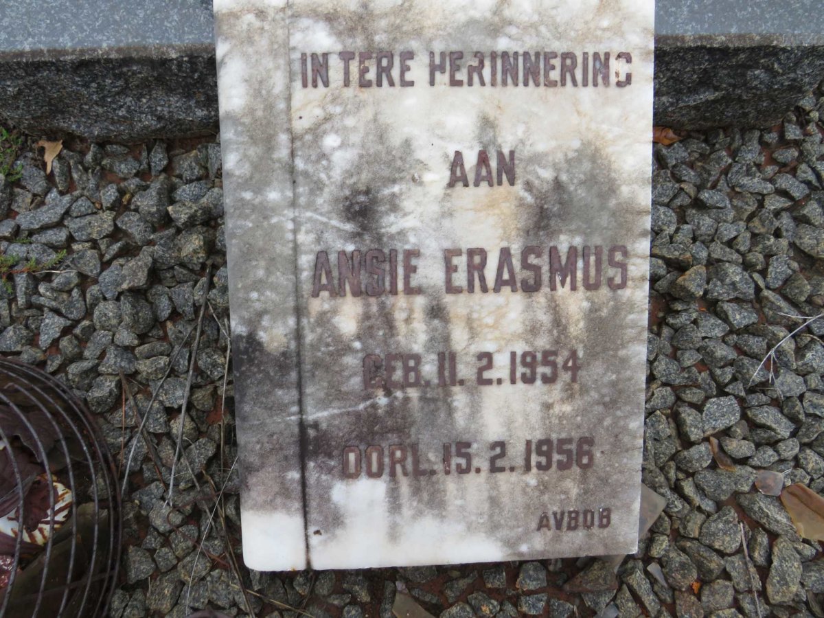 ERASMUS Ansie 1954-1956