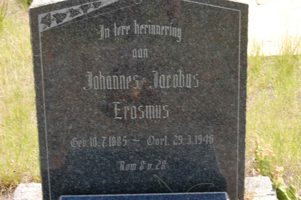 ERASMUS Johannes Jacobus 1885-1946