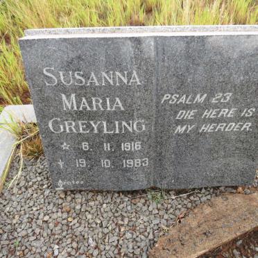 GREYLING Susanna Maria 1916-1983