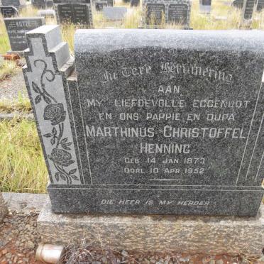 HENNING Marthinus Christoffel 1873-1952