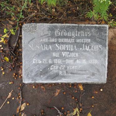 JACOBS Susara Sophia nee VILJOEN 1861-1938