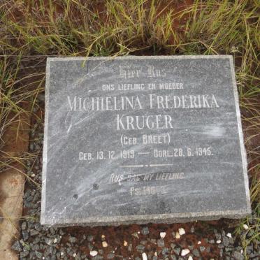 KRUGER Michielina Frederika nee BREET 1919-1945