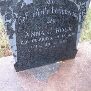 KOCK Anna J. nee DE BRUYN 1877-1972