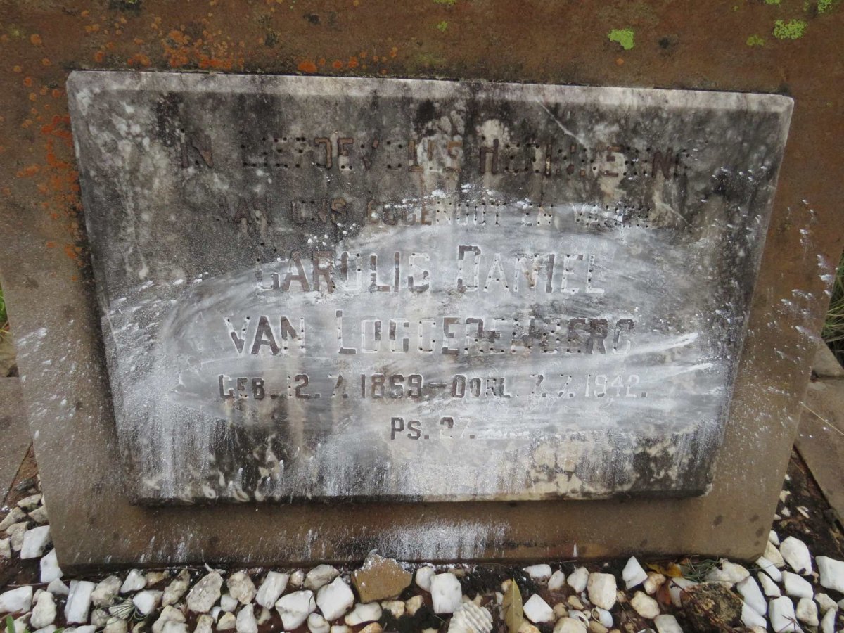 LOGGERENBERG Carolis Daniel, van 1869-1942