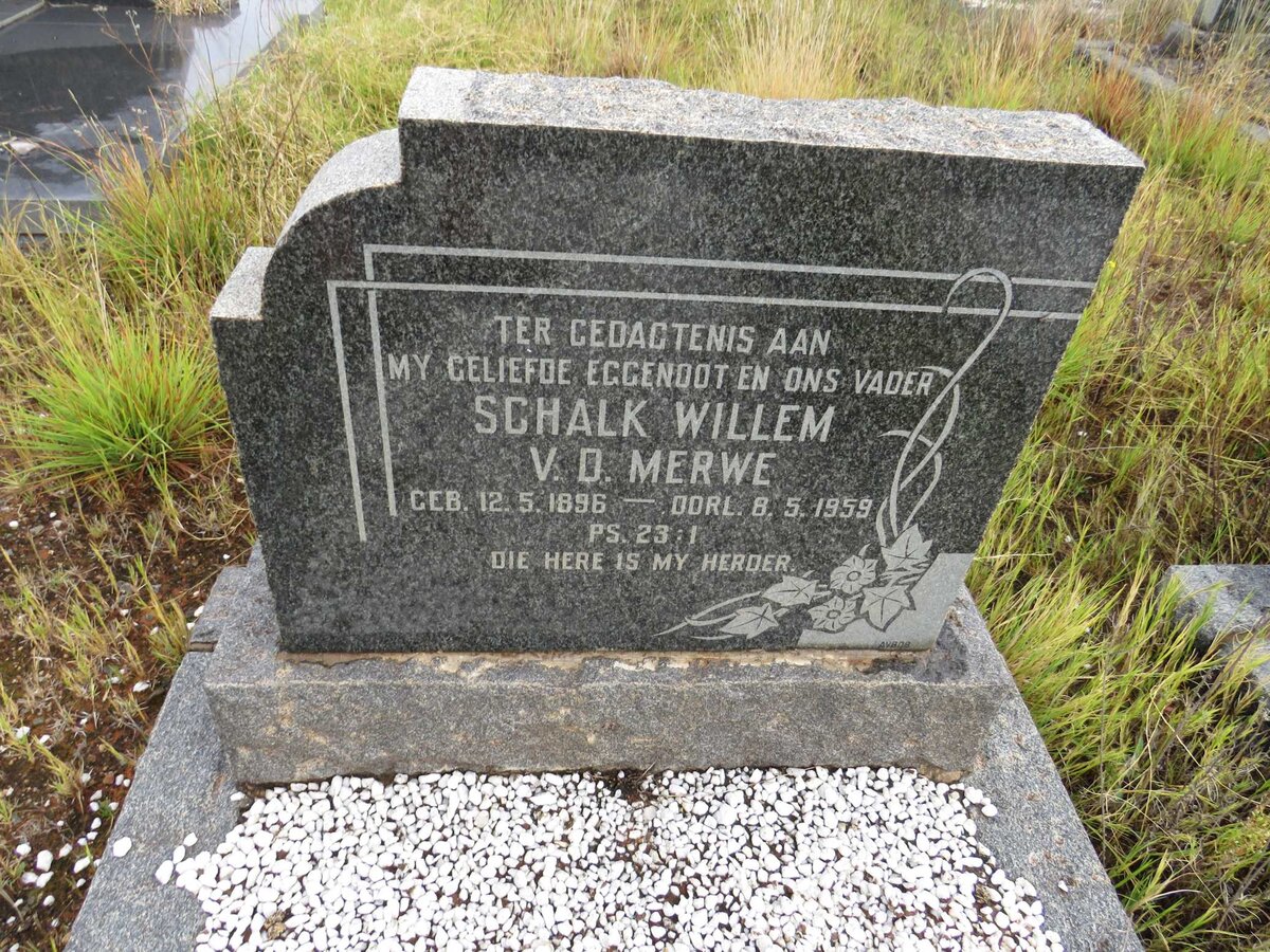 MERWE Schalk Willem, v.d. 1896-1959